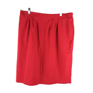 Midi Length Skirt Women's Size 22W Red Business Casual